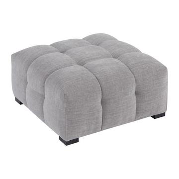 Pouf en tissu chiné gris DILOME de Pascal Morabito