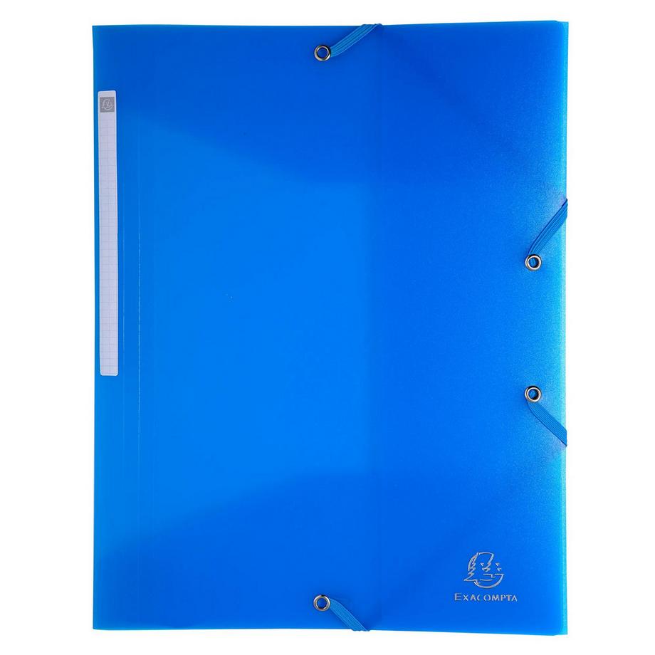 Exacompta Chemise à élastique 3 rabats Polypropylène 5/10e Chromaline - A4 - x 30  