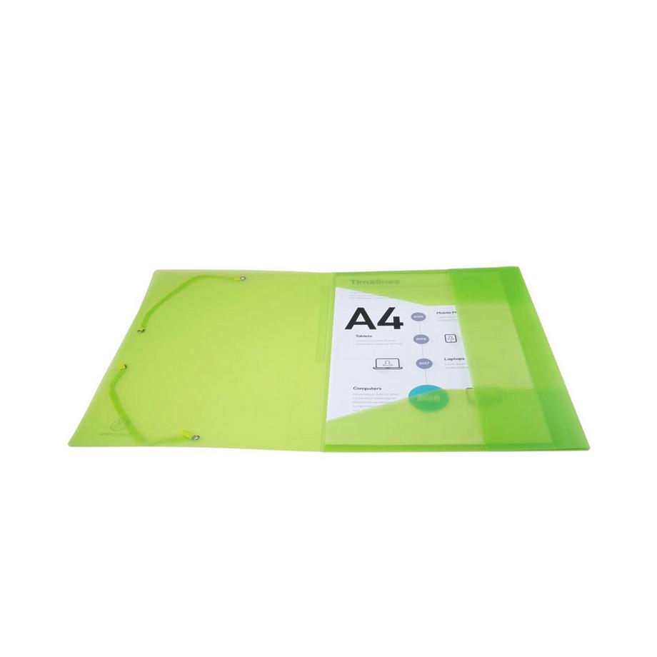 Exacompta Sammelmappe mit 3 Klappen und Gummizug aus PP 500µ Chromaline, für Format DIN A4 - x 30  