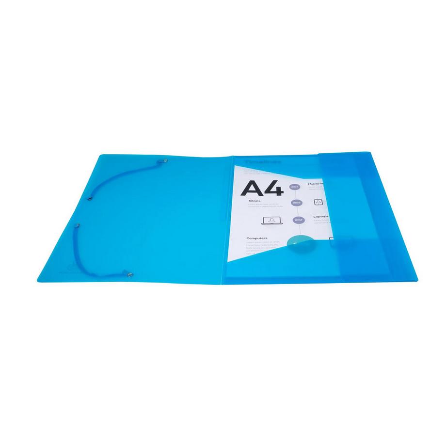 Exacompta Sammelmappe mit 3 Klappen und Gummizug aus PP 500µ Chromaline, für Format DIN A4 - x 30  