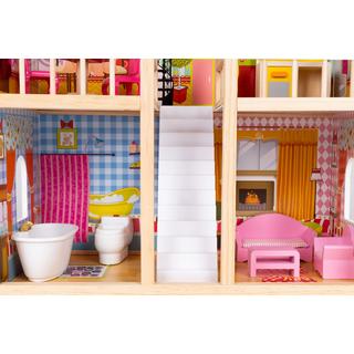 Northix  Puppenhausmöbel aus Holz 3 Etagen Ecotoys 