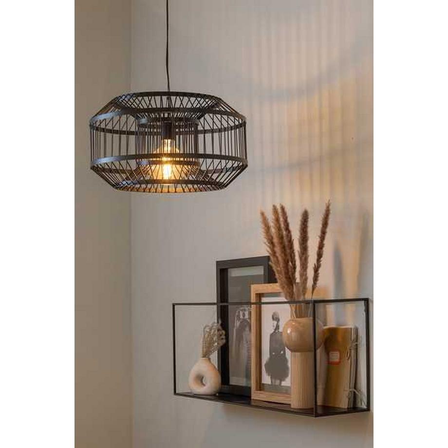 mutoni Lampe à suspension Esila métal noir  