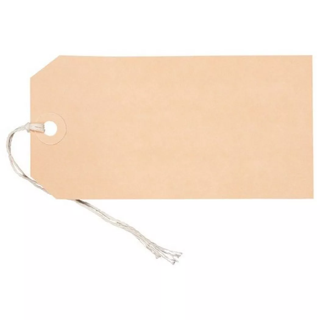 Biella – Anhänge-Etiketten 65x130mm 561130.00 braun 50 Stück, One Size