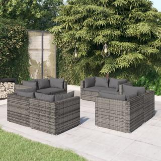 VidaXL set salotto da giardino Polirattan  