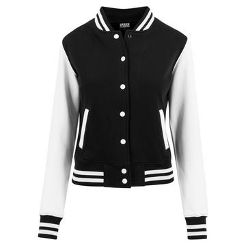 teddy-jacke damen große größen urban classic 2-tone college sweat