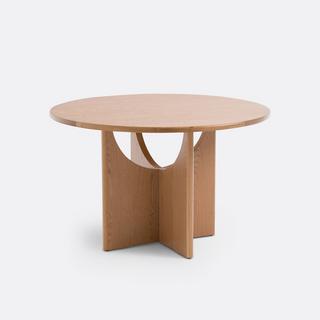 La Redoute Intérieurs Table à manger ronde 4/6 couverts chêne  