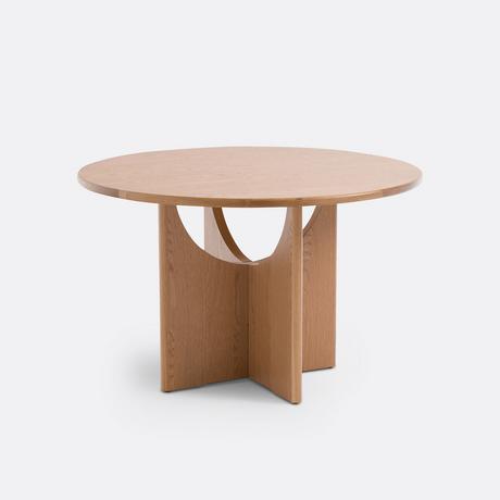 La Redoute Intérieurs Table à manger ronde 4/6 couverts chêne  