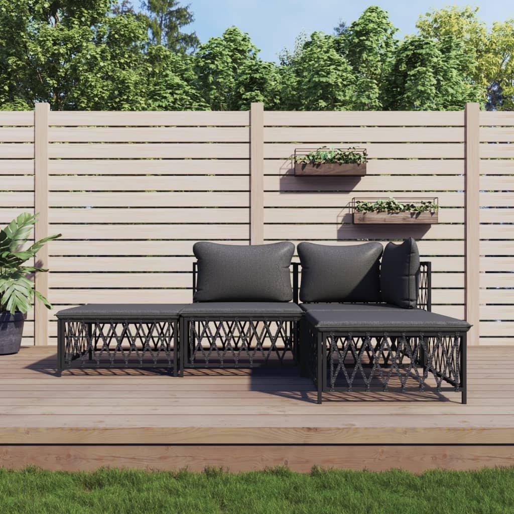 VidaXL Garten lounge set stahl  