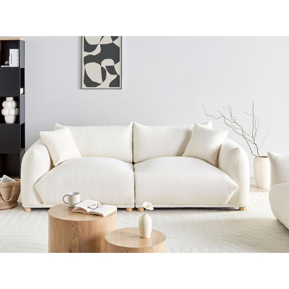 Beliani 3 Sitzer Sofa aus Bouclé  LUVOS  