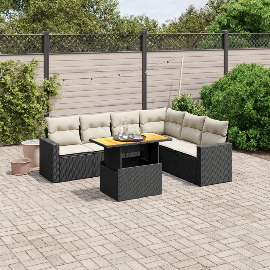 VidaXL Ensemble de canapés de jardin rotin synthétique  