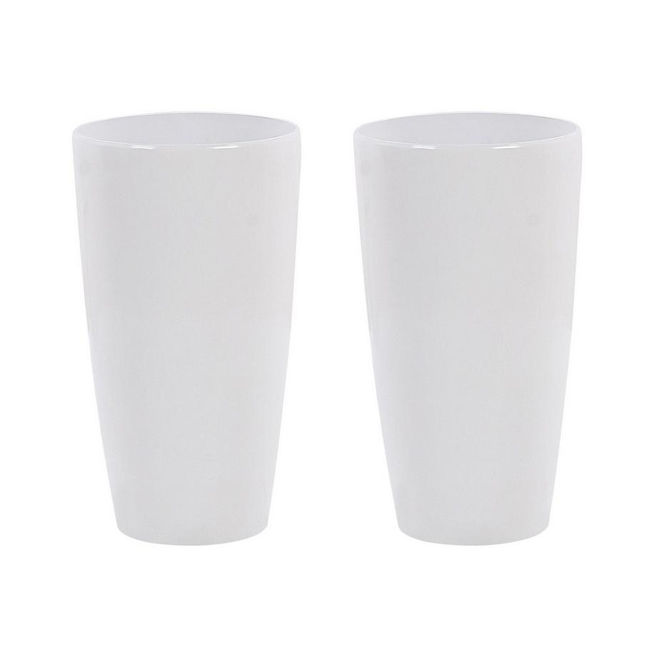 Set mit 2 Blumentöpfen aus Lehm-Faser-Mischung  TSERIA