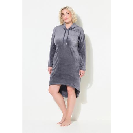 Ulla Popken Abito Loungewear Nicki Cappuccio Maniche Lunghe  