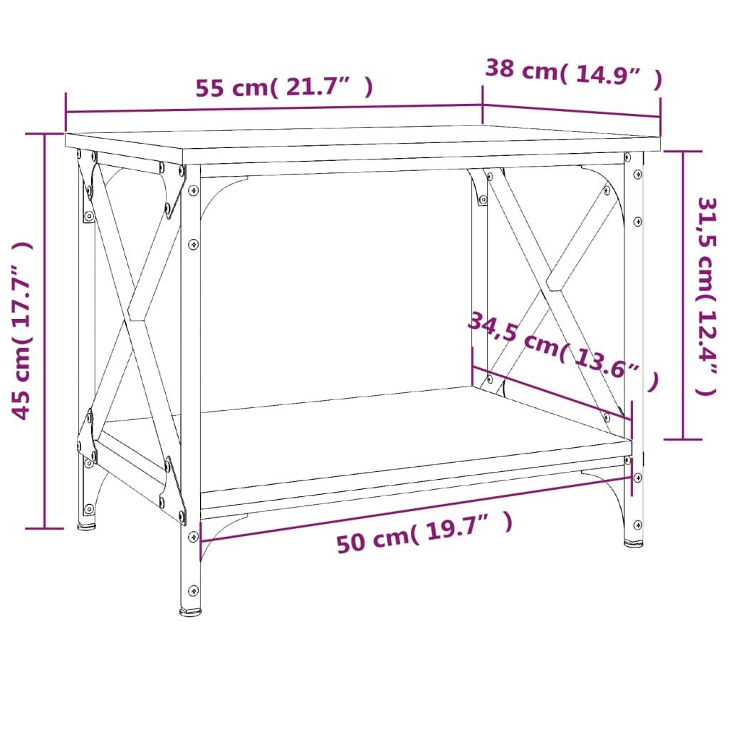 VidaXL Table d'appoint bois d'ingénierie  