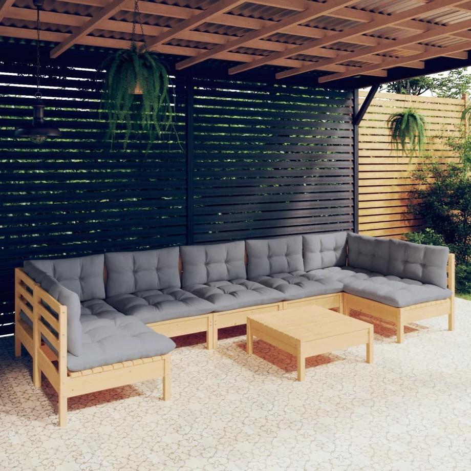 VidaXL Salon de jardin bois de pin  