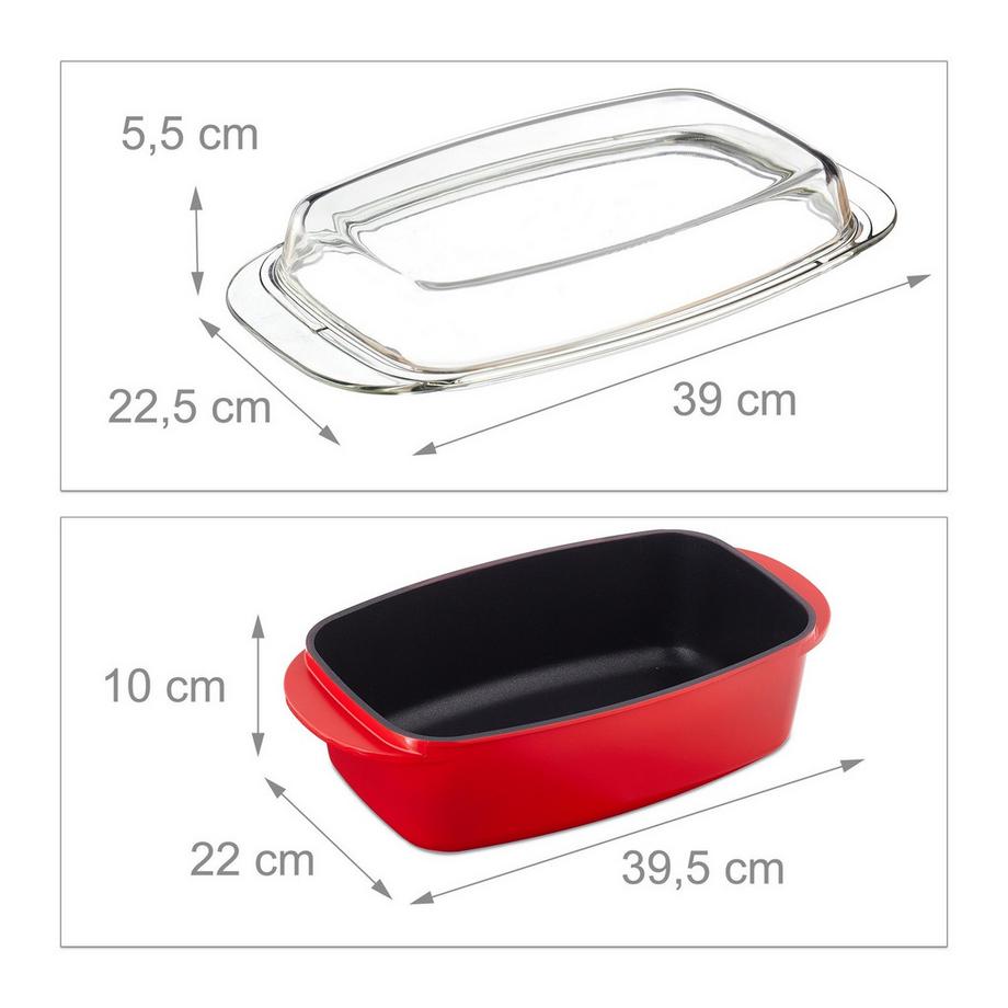 B2X  Rôtissoire avec couvercle rouge 