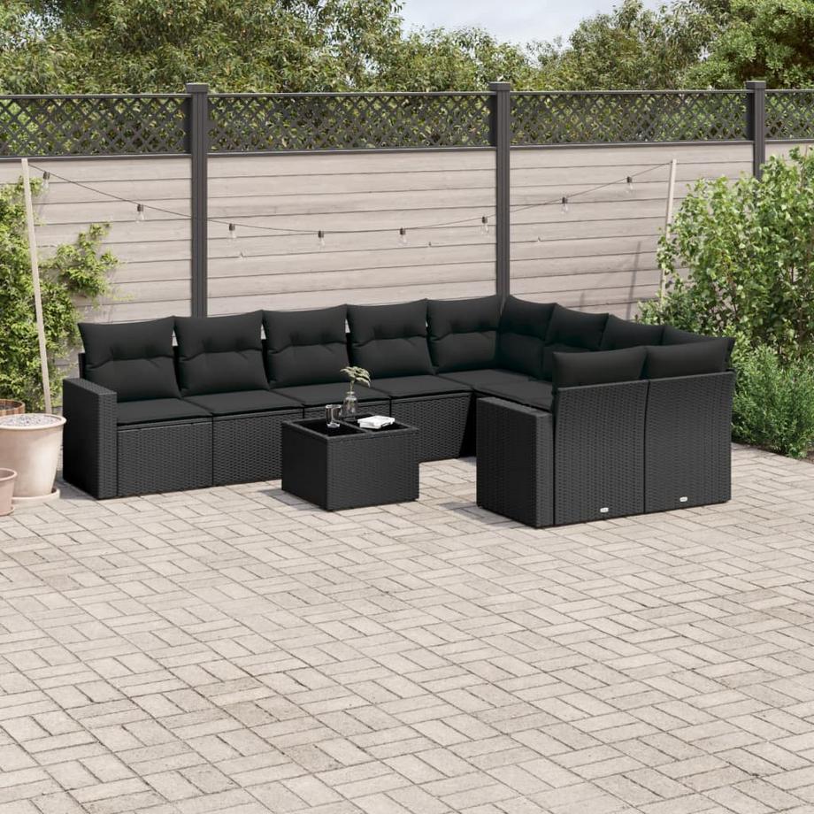 VidaXL set divano da giardino Polirattan  