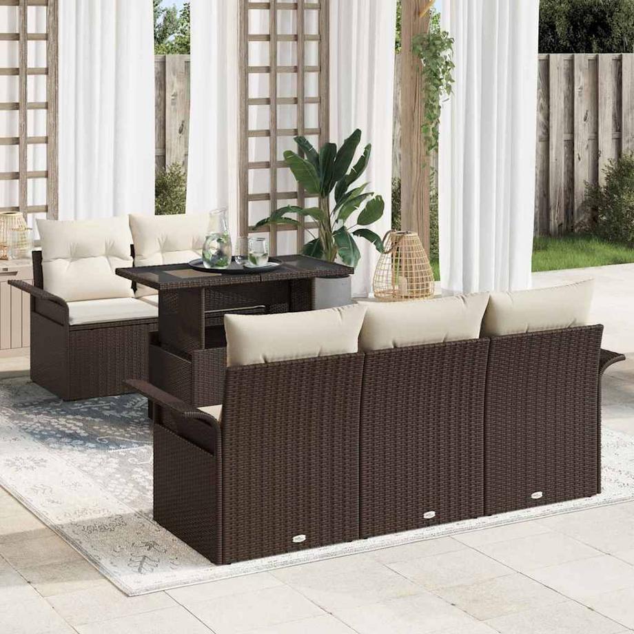 VidaXL Ensemble de meubles de jardin poly rattan  