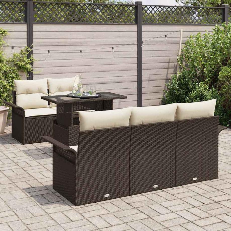 VidaXL Ensemble de meubles de jardin poly rattan  