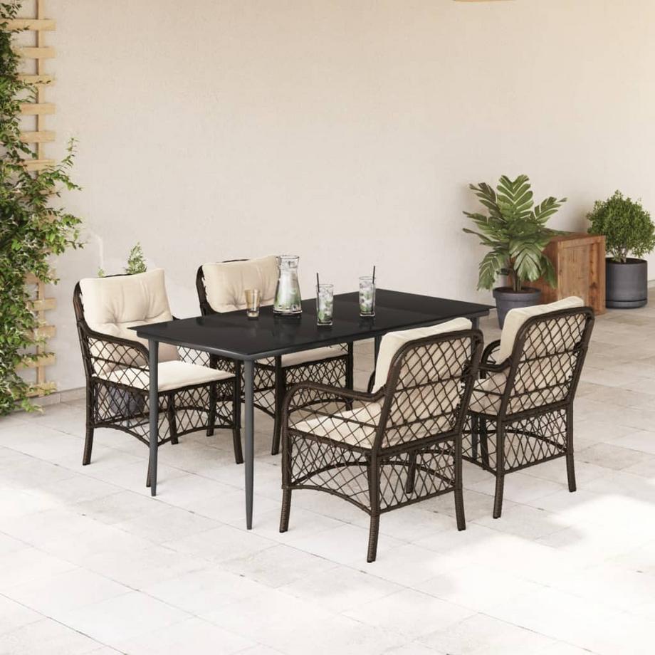 VidaXL set da pranzo da giardino Polirattan  