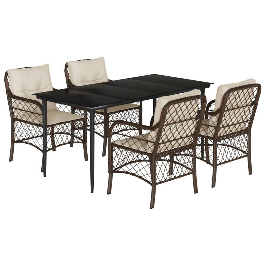 set da pranzo da giardino Polirattan