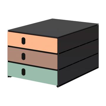 styroval pro feelings with 3 closed drawers, Squirrel / housing eco black - 24.3x33,5x20cm