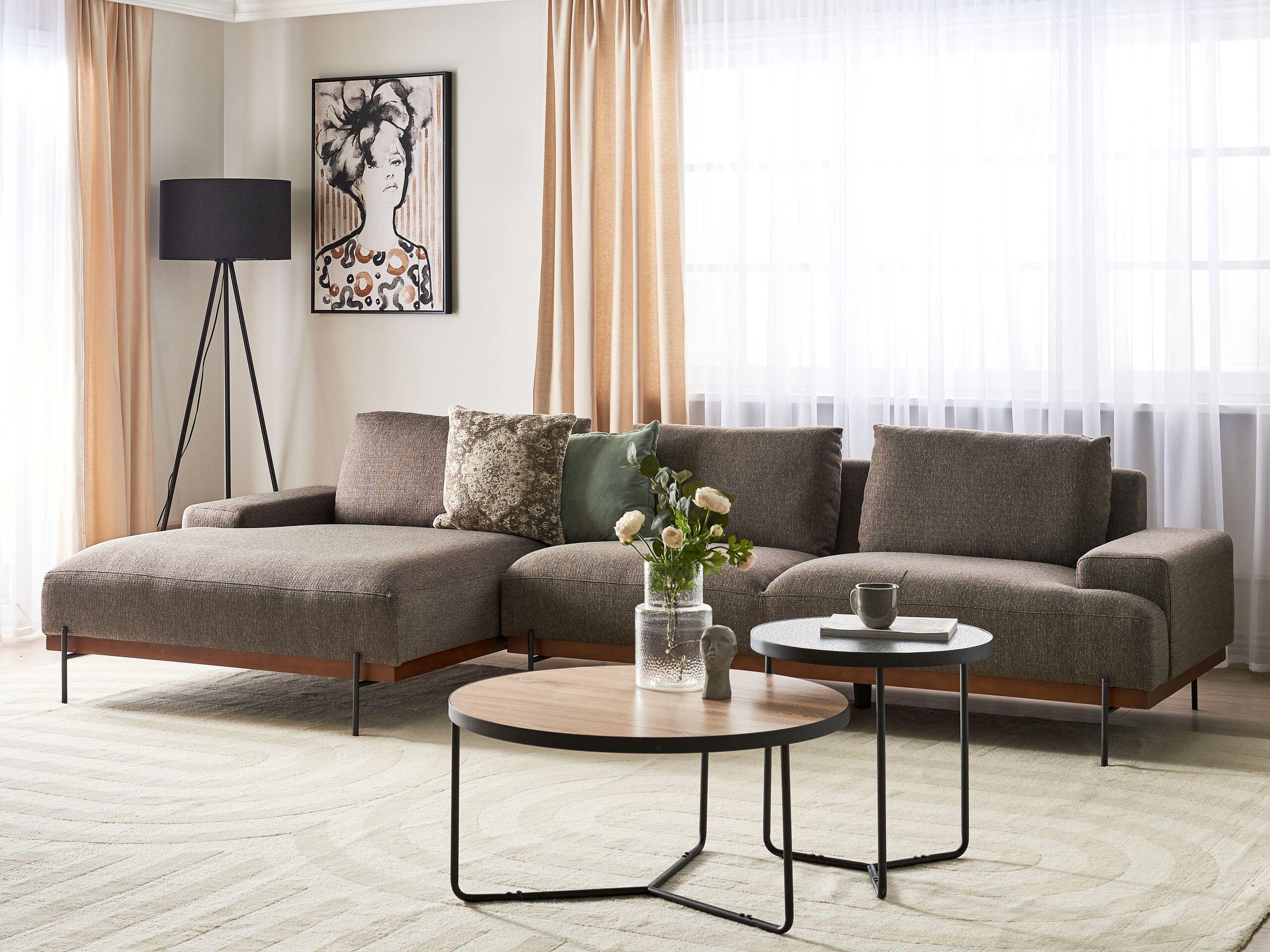 Beliani Ecksofa aus Polyester Modern MARIFERD  