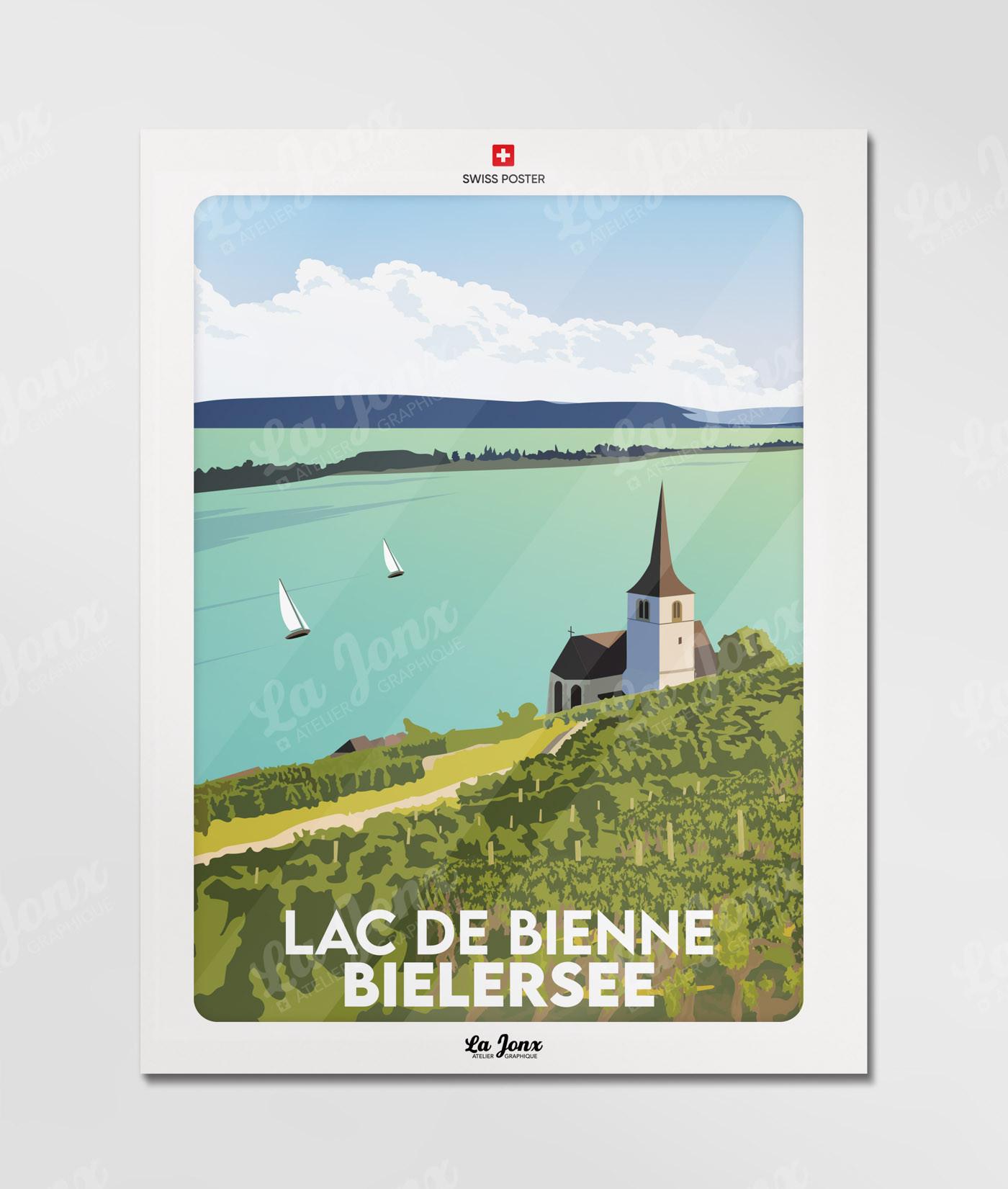 La-Jonx Lac de Bienne - Poster  