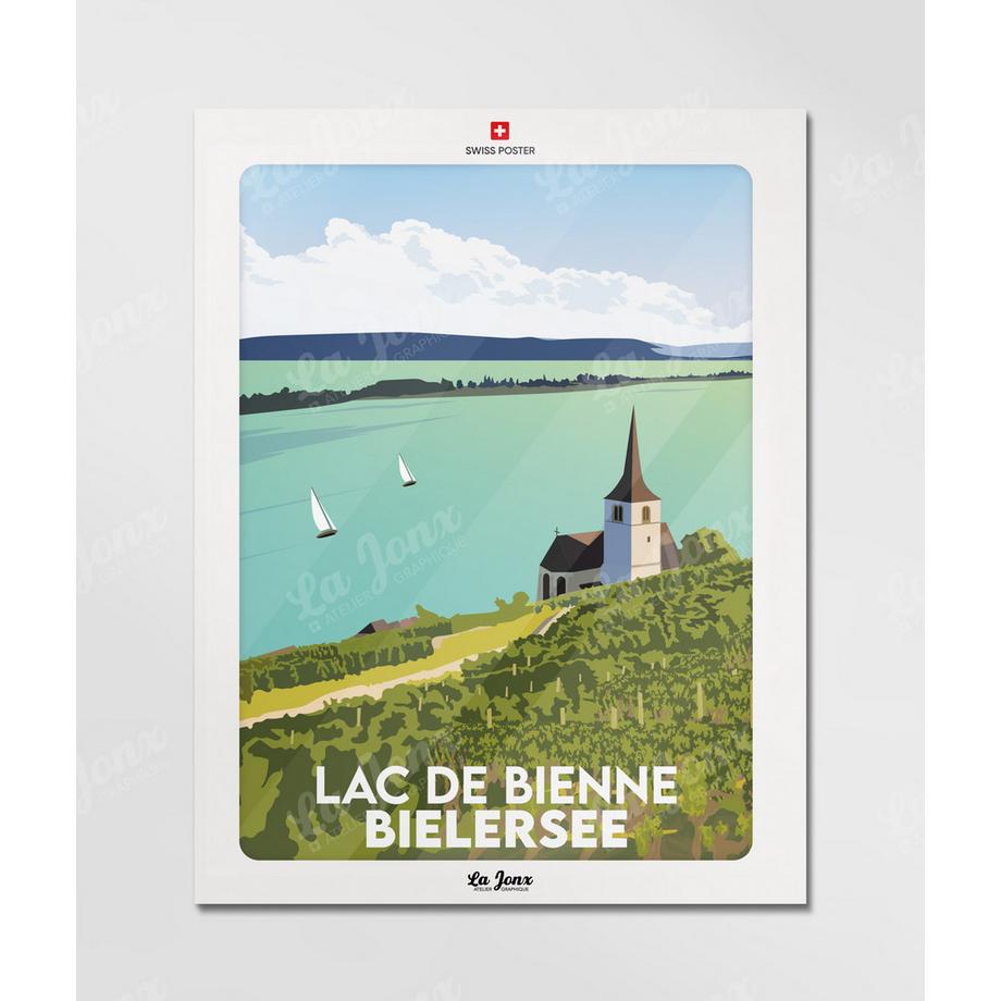 La-Jonx Affiche de Lac de Bienne  