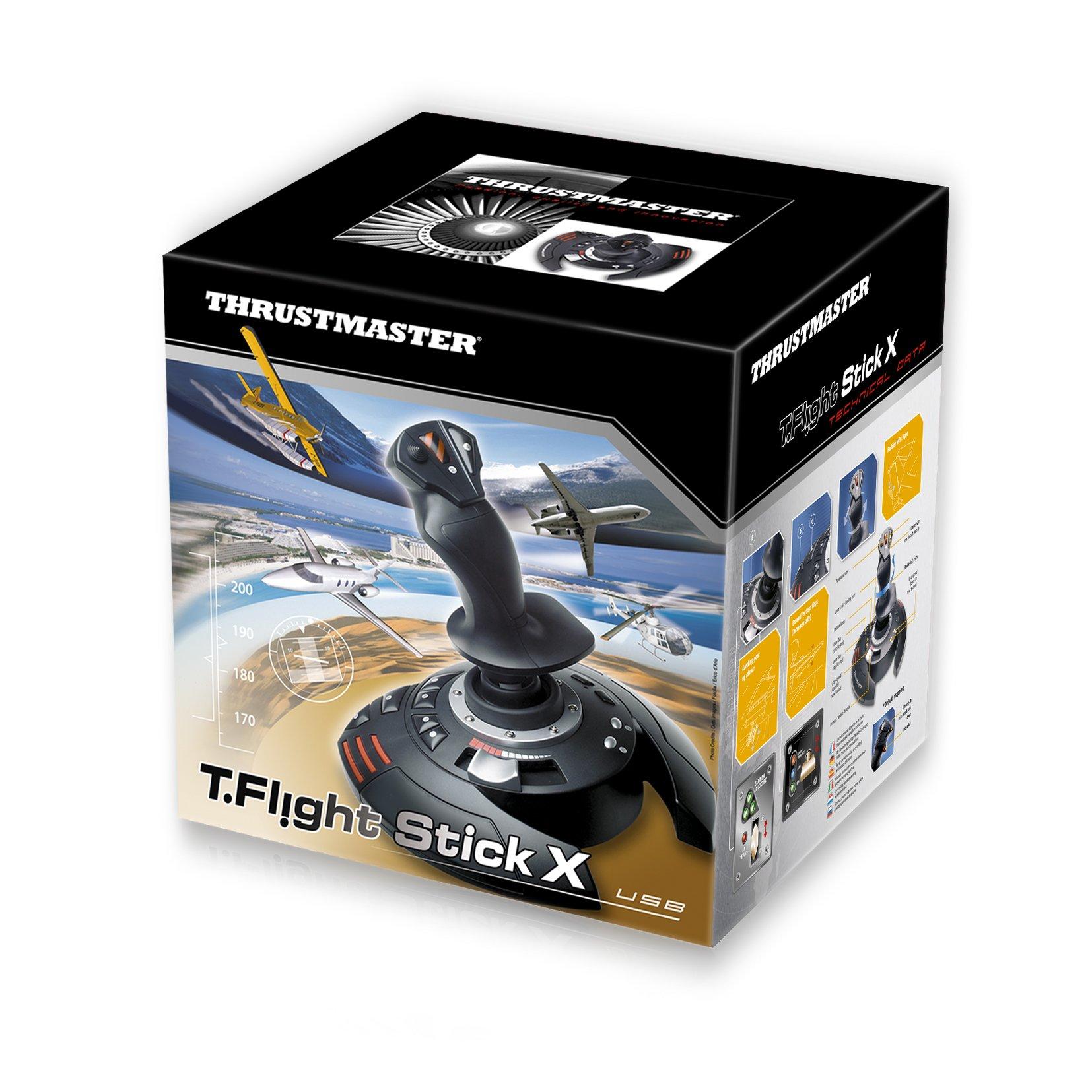 THRUSTMASTER  T.Flight Stick X Noir, Rouge, Argent USB Joystick Analogique PC, Playstation 3 