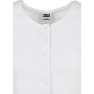 URBAN CLASSICS  t-shirt cropped button up rib 