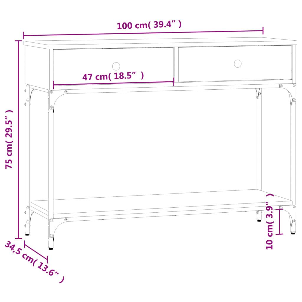 VidaXL Table console bois d'ingénierie  