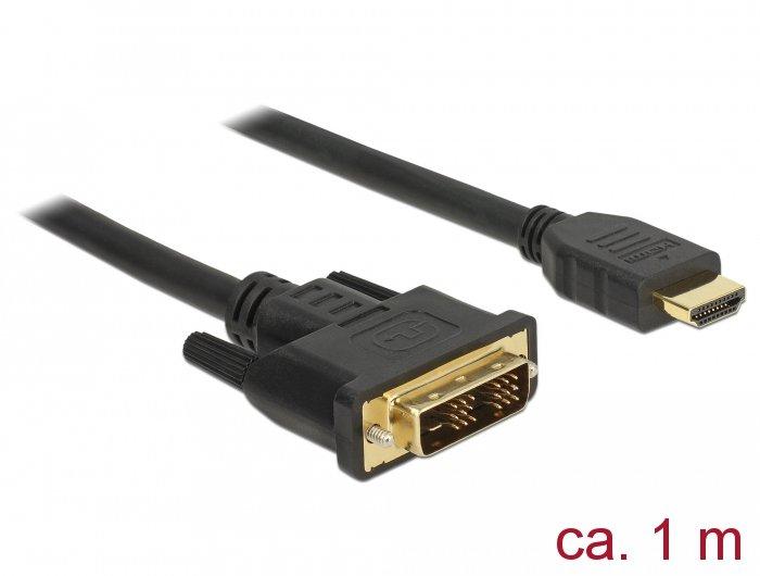 DeLock  DeLOCK 85582 cavo e adattatore video 1 m HDMI tipo A (Standard) DVI-D Nero 