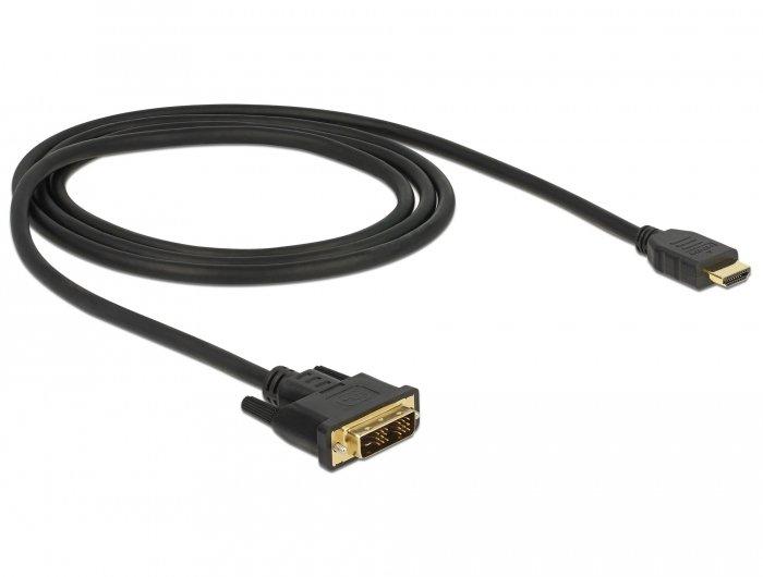 DeLock  DeLOCK 85582 cavo e adattatore video 1 m HDMI tipo A (Standard) DVI-D Nero 