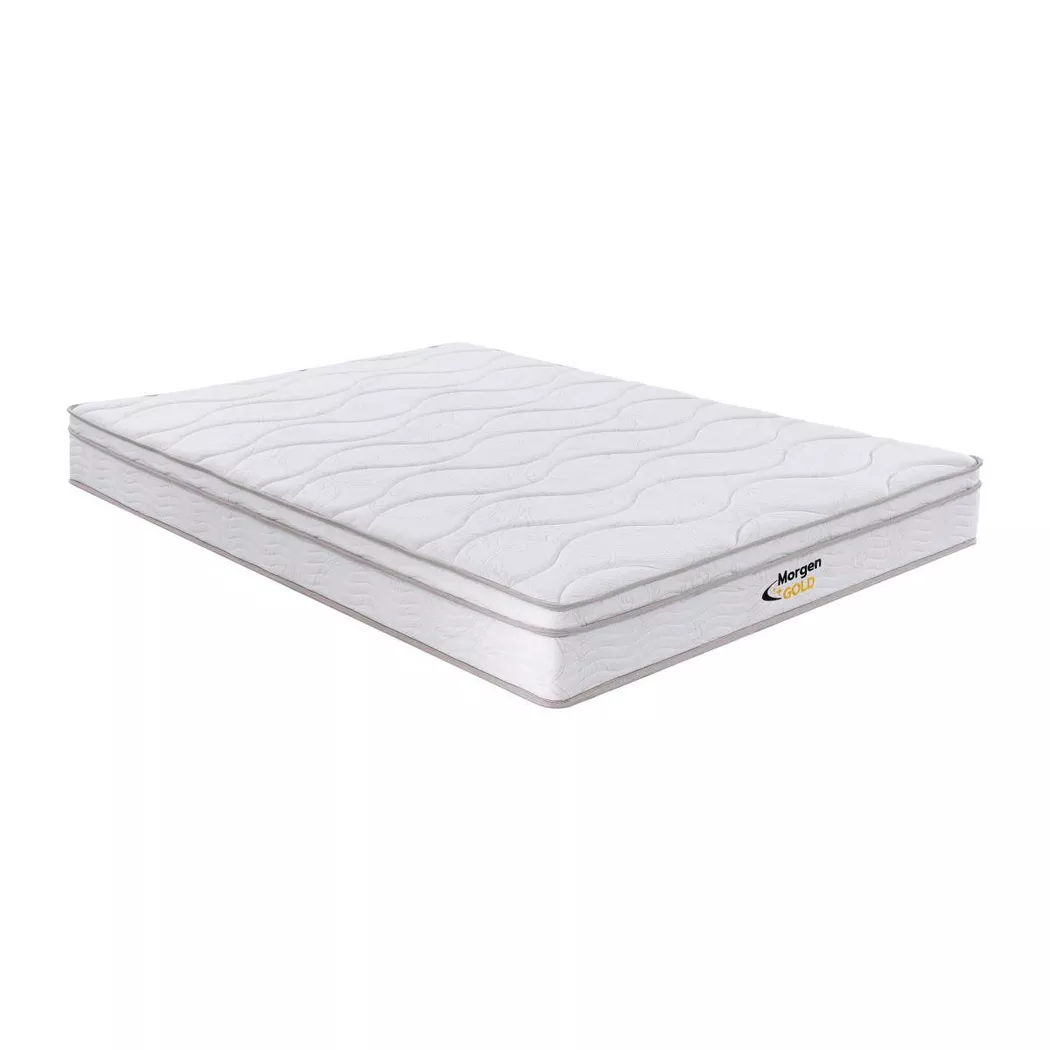 Vente-unique - Matelas ressorts 3 zones mémoire de forme WOLKENTANZ de MORGENGOLD 10, 140x200 cm, Blanc