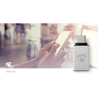 Nedis  USB-C™ Adapter | USB 3.2 Gen 1 | USB-C™ Stecker | USB-A Buchse | 5 Gbps | Rund | Vernickelt | Silber | Box mit abgedecktem Fenster 