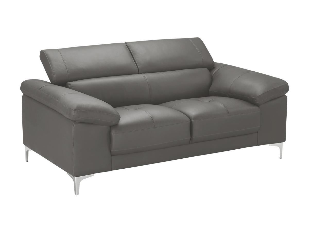 Vente-unique Ledersofa 2Sitzer SOLANGE  