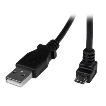 Câble Micro USB 2 m - A vers Micro B coudé 90° vers le bas