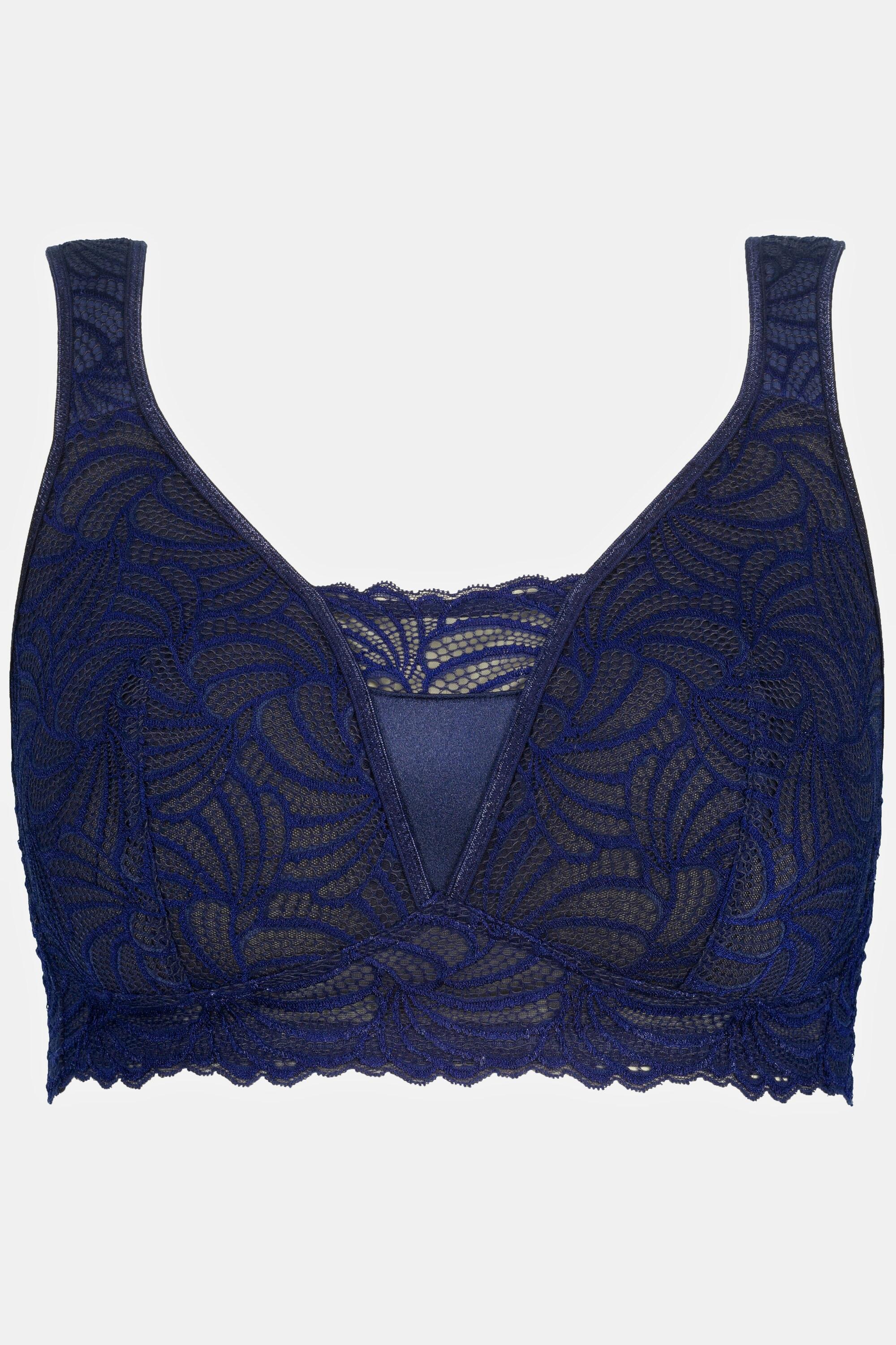 Ulla Popken  Bralette di pizzo senza ferretto con coppa B-F 