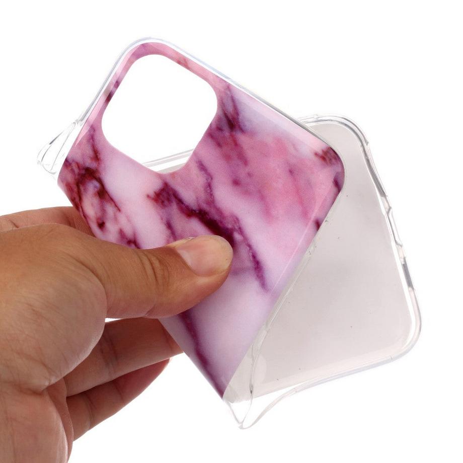 Cover-Discount  iPhone 11 Pro Max - Softes Silikon Gummi Case Pink Marble 