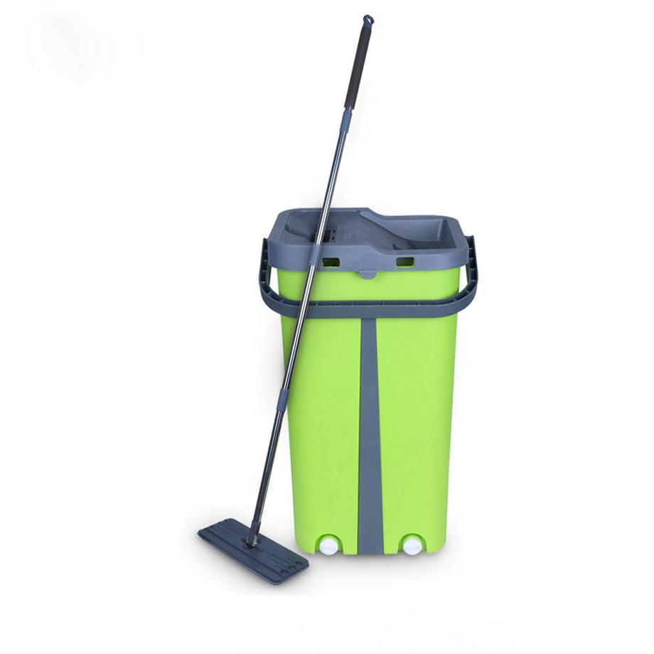 Cenocco  Mop plat avec seau - verte 