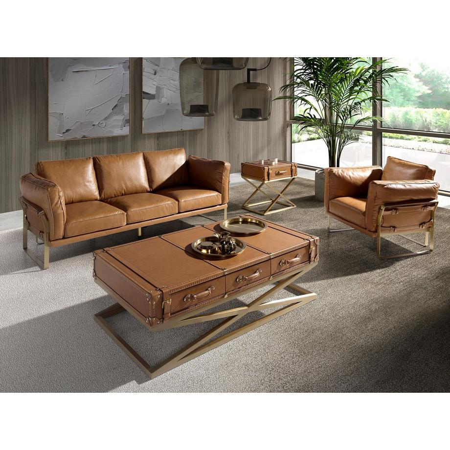 ANGEL CERDA Poltrona in pelle di cammello  