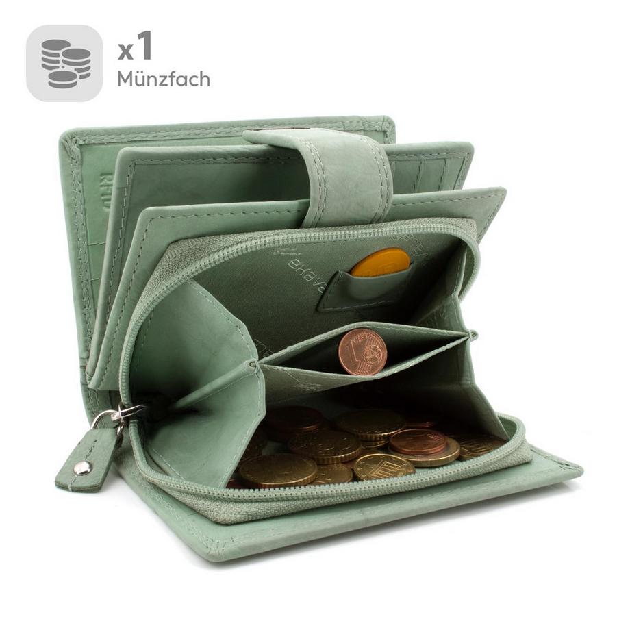 Only-bags.store Portefeuille en cuir souple avec portefeuille RFID  