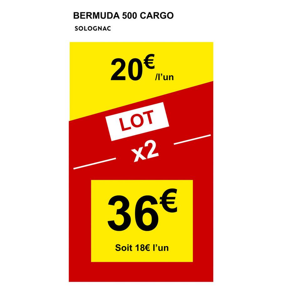 SOLOGNAC  Bermuda cargo uomo cotone 