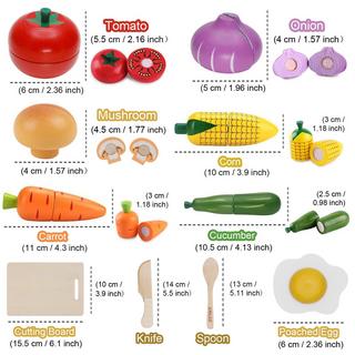 Activity-board  Accessoires de cuisine pour enfants en bois I jouet en bois accessoires de cuisine jeu casseroles set de cuisson acier inoxydable avec nourriture pour enfants 