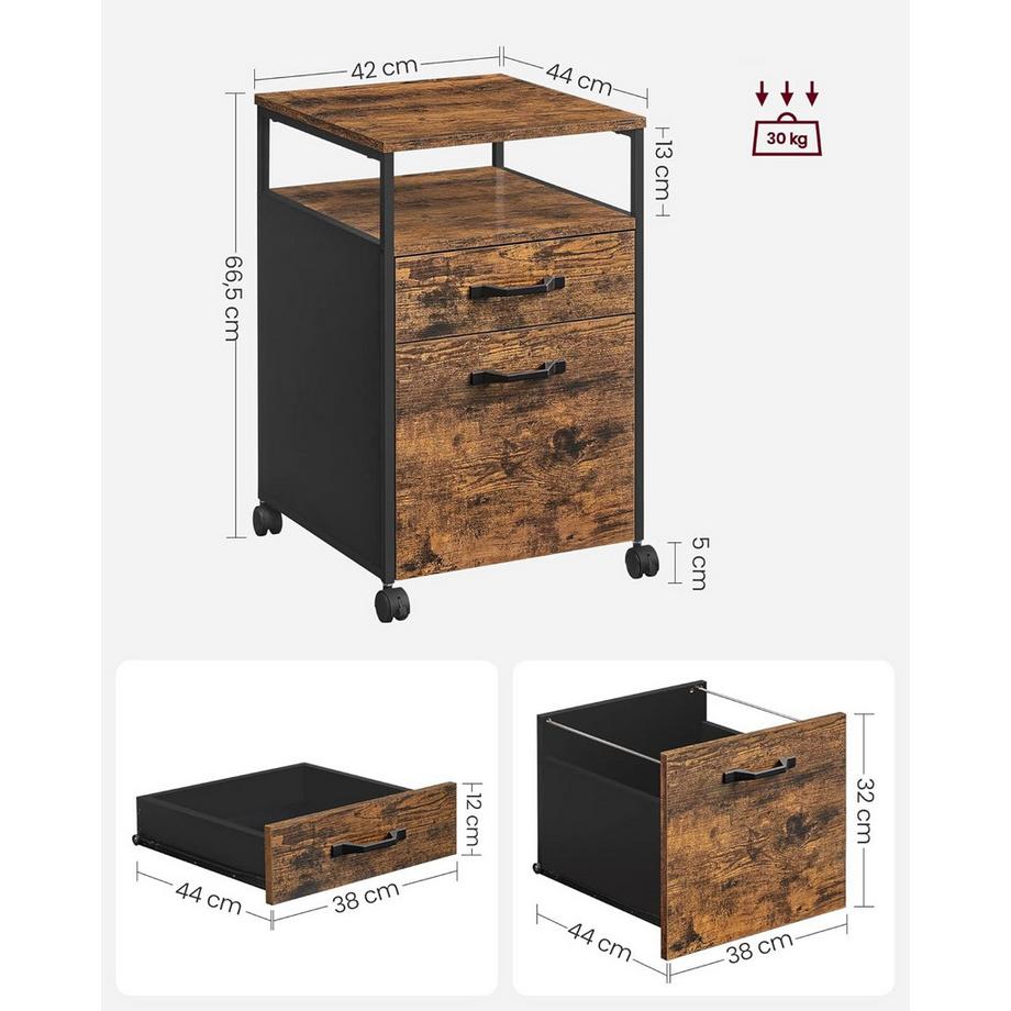Songmics Aktenschrank mit Rollen  