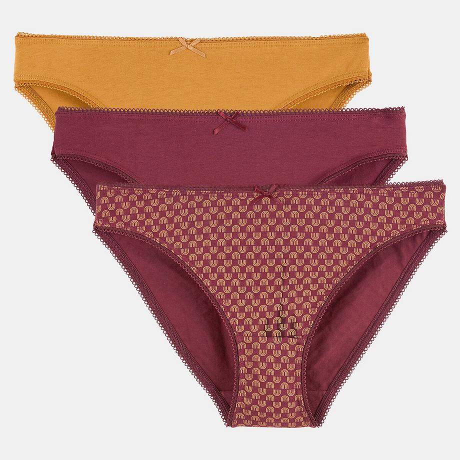 La Redoute Collections Lot de 3 culottes imprimées  