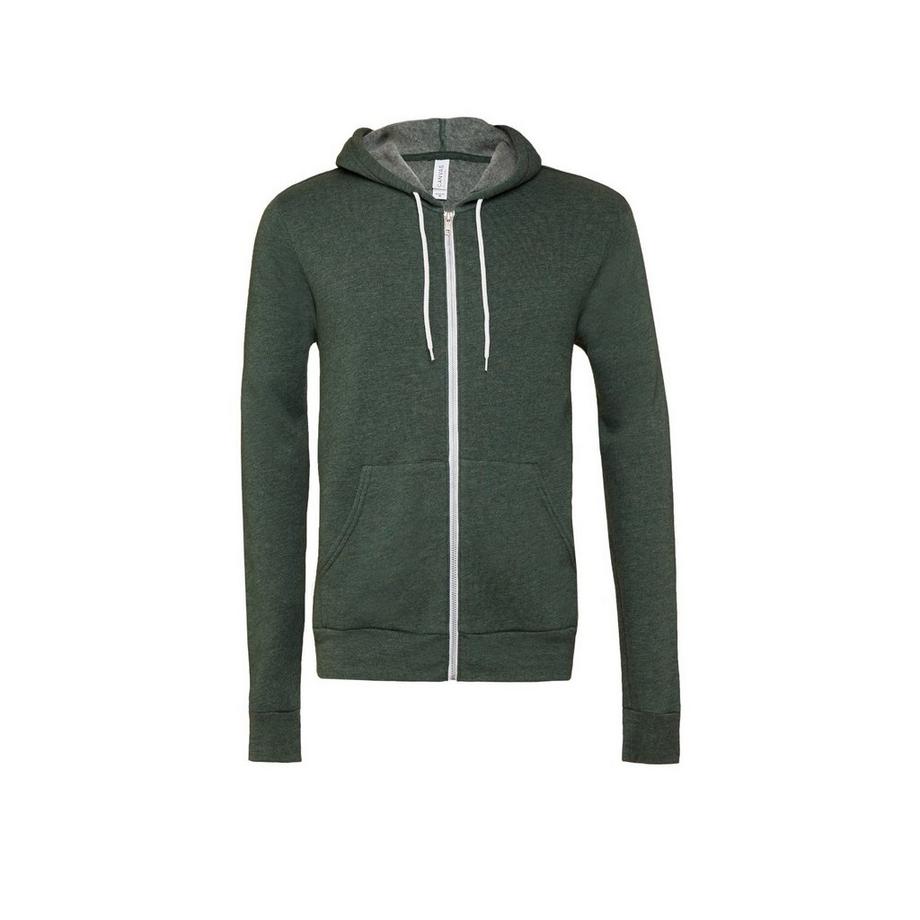 Bella + Canvas Felpa con cappuccio full zip  