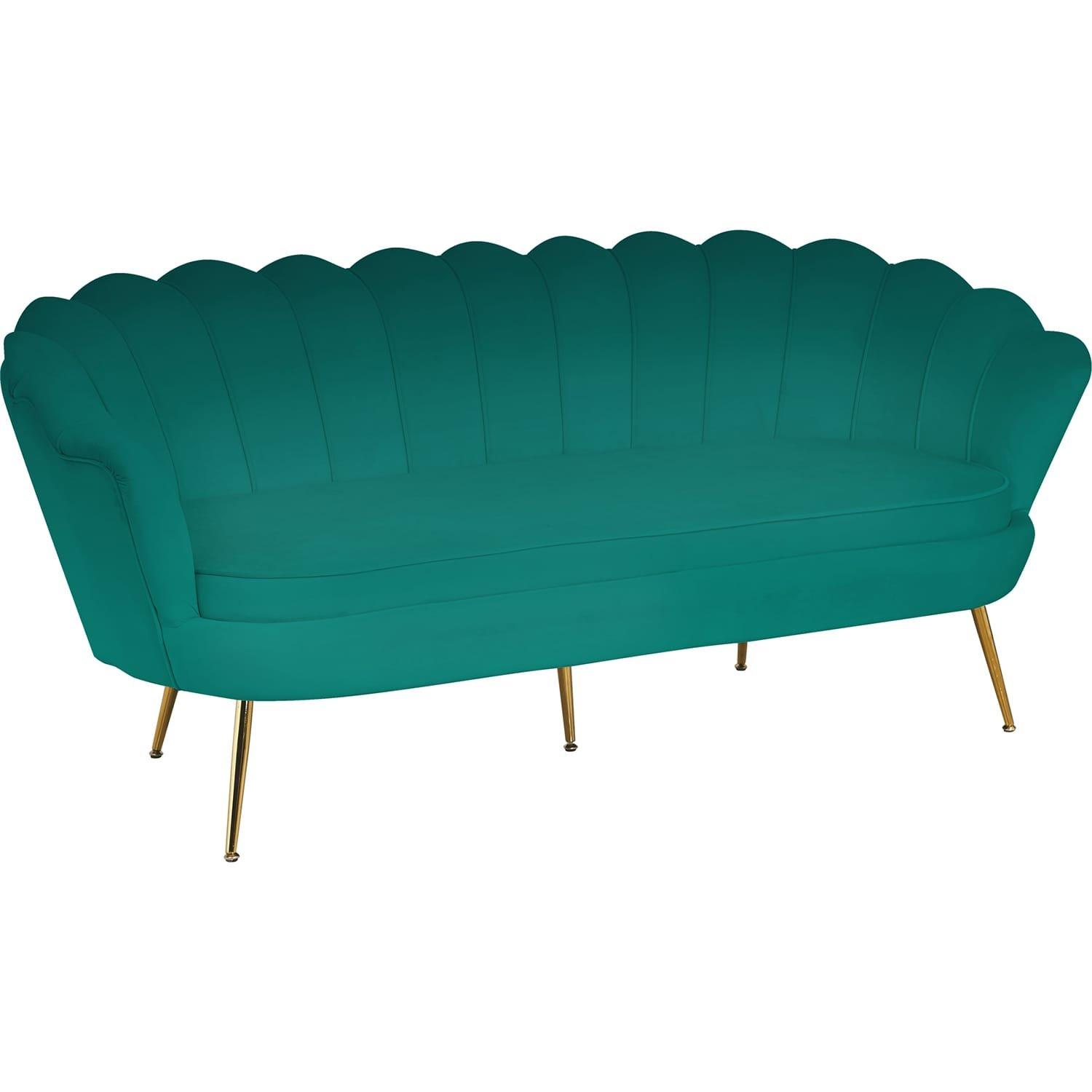 mutoni Muschelsofa Samt 3-Sitzer  