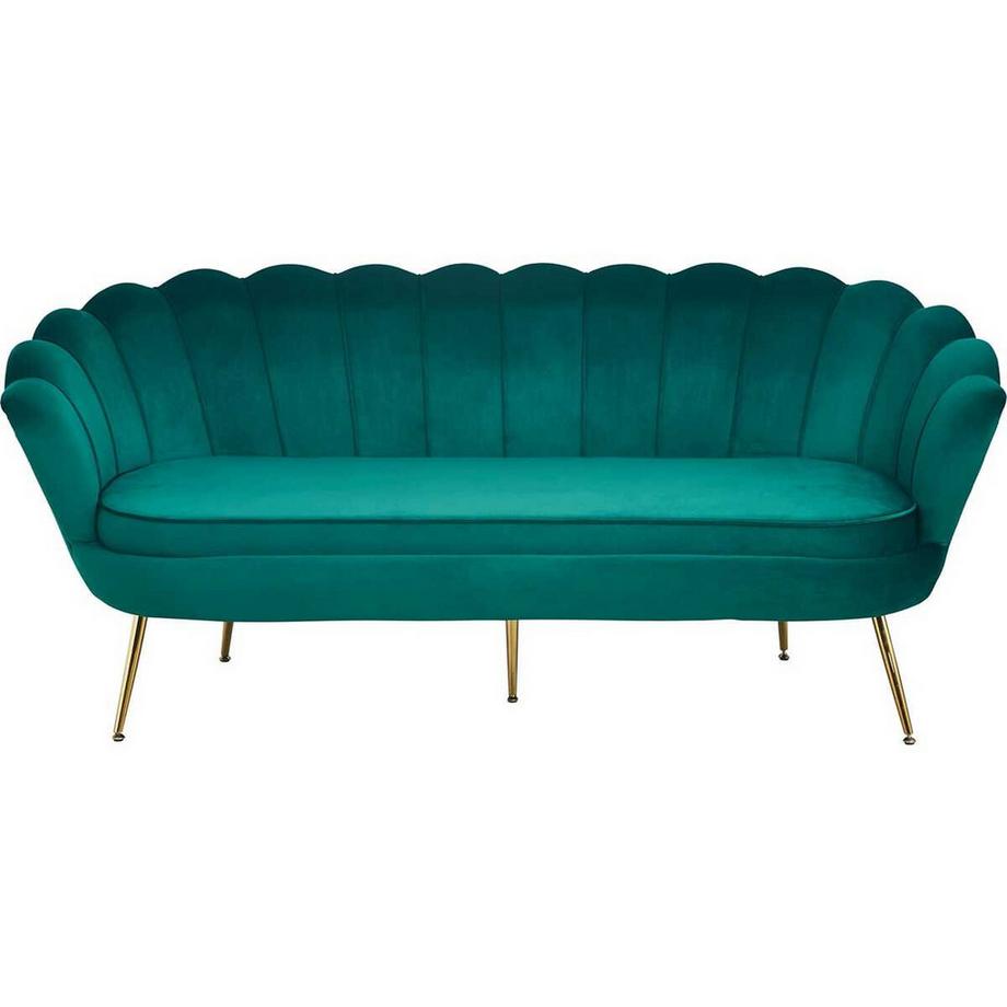 mutoni Divano Shell in velluto 3 posti verde  