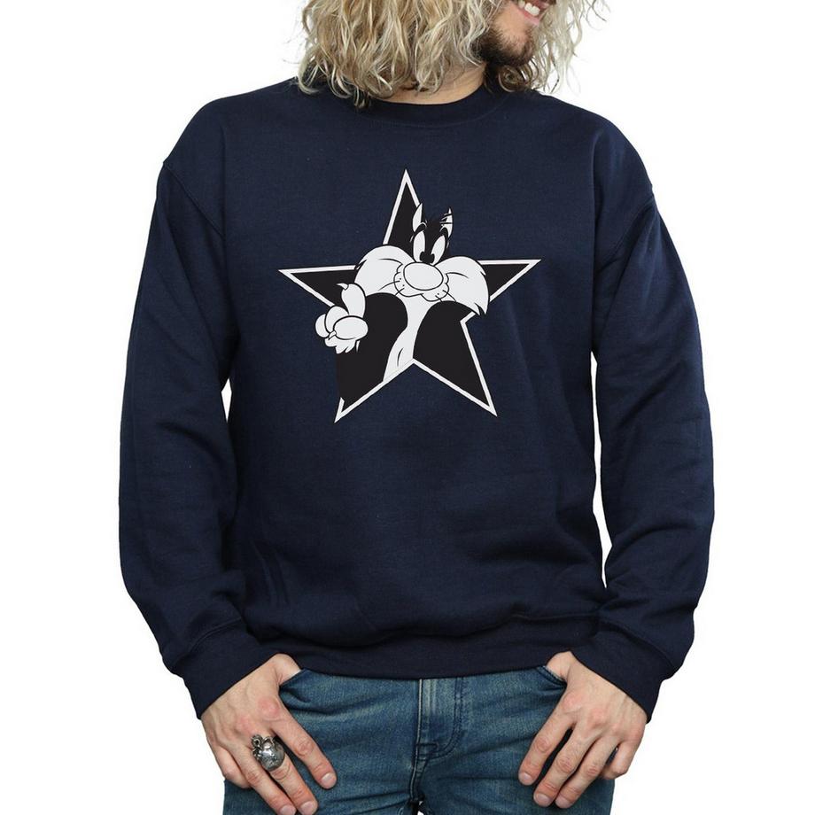 LOONEY TUNES Sylvester the Cat Star Sweatshirt  